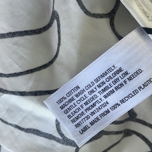 Women's size 14 Sketch Palm Leaf Print Wrap Tie One Shoulder Fe Noel Bla… - Picture 4 of 4